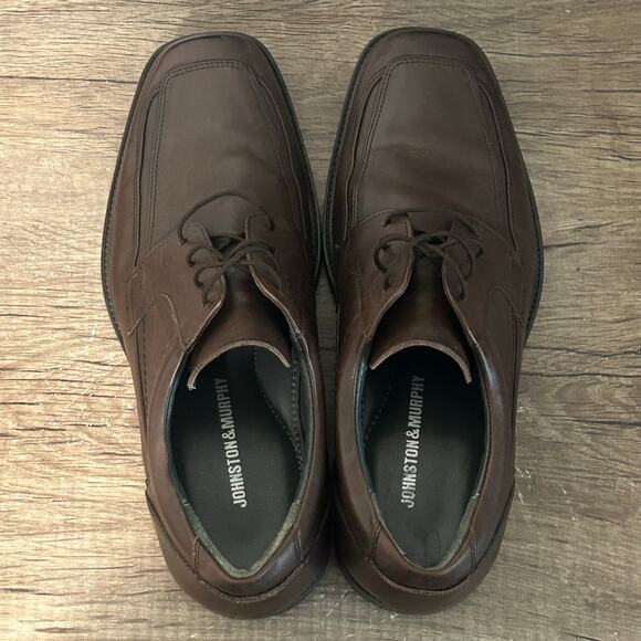 Johnston and Murphy Norvell Moc Toe Men’s Leather Dress Shoes Size 8.5 Brown - Picture 7 of 8